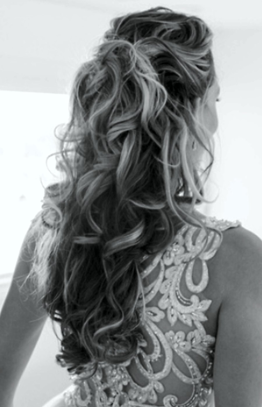 Bridal styling on a wedding day at A Hair Story Salon